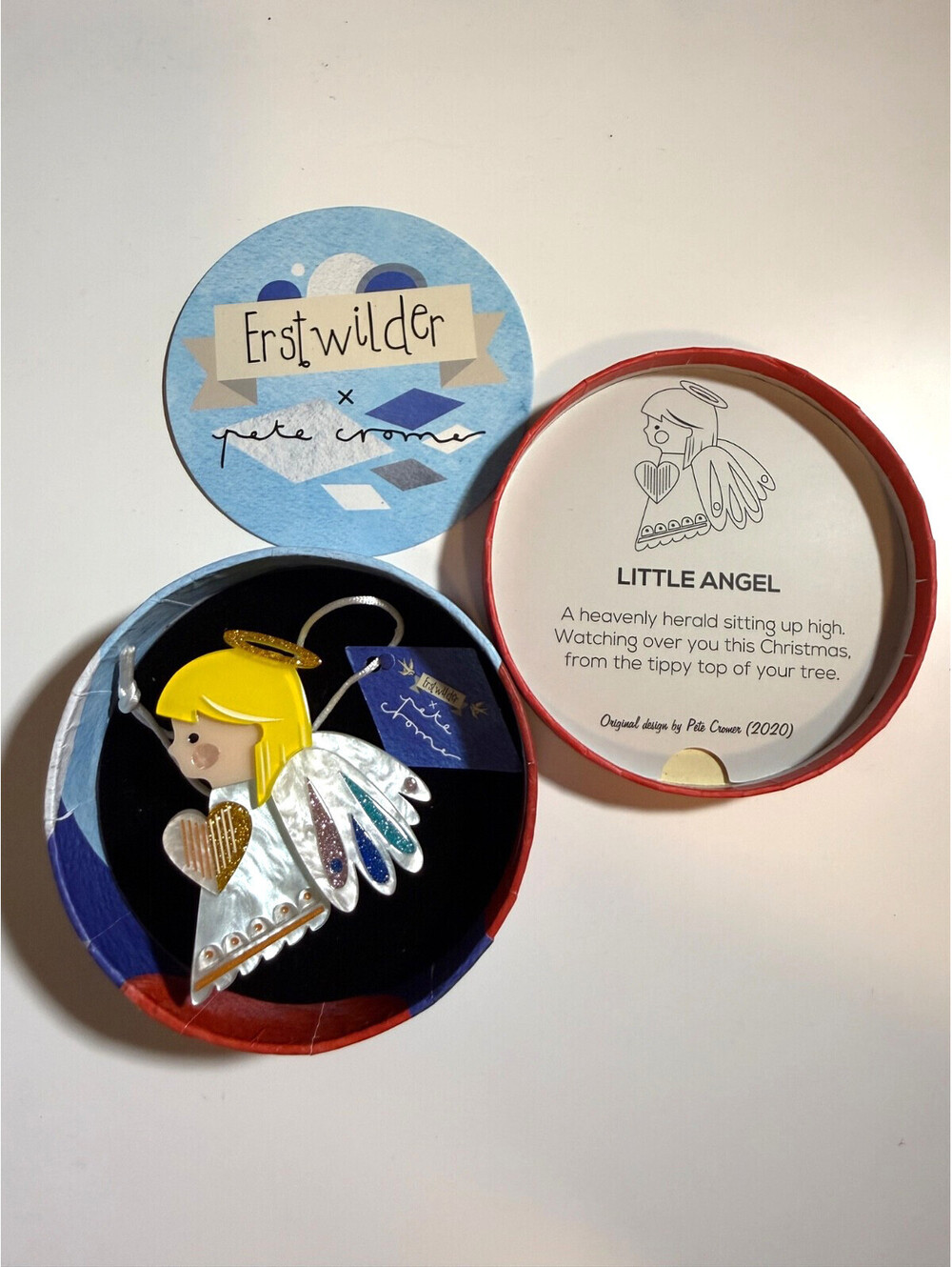 Little Angel Brooch - Erstwilder x Pete Cromer 2020 Christmas Holiday Child Pin